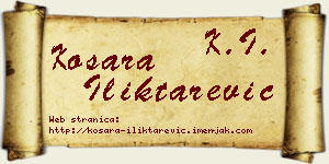 Kosara Iliktarević vizit kartica